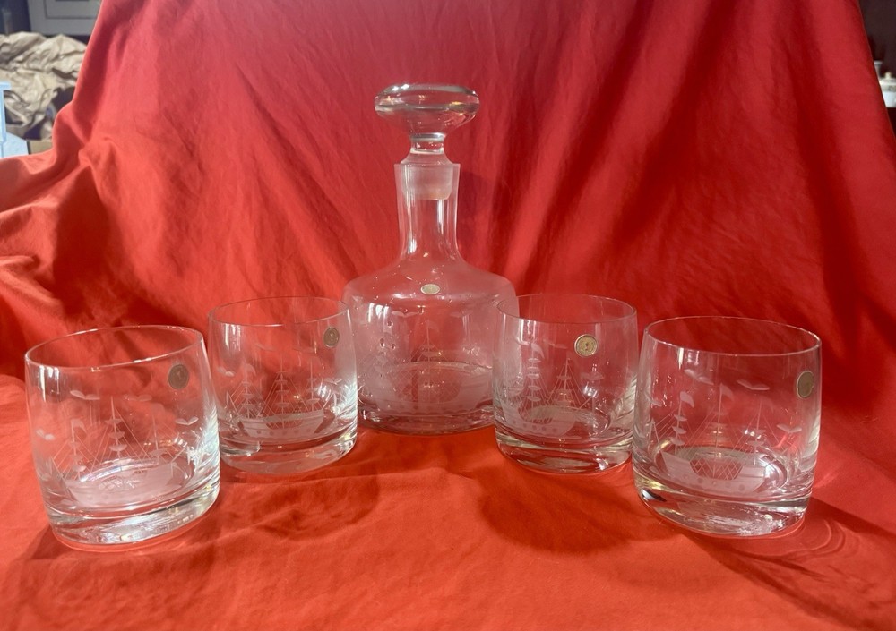 Toscany Hand Blown Romanian Crystal Bar Set