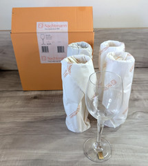 Nachtmann Pallina White Wine Large Fine Crystal Glasses Set of 5 – 24 % Lead