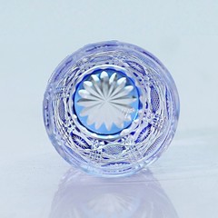 Edo Kiriko Glass Hand Cut Colored Shot Glasses Set For Small Sake Cup 1.5oz