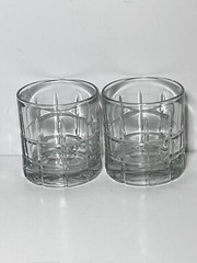 Vintage Anchor Hocking Tartan Manchester 10oz On The Rocks Glass Set of 2