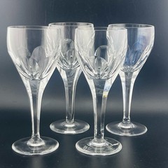 Set of 4 Villeroy & Boch Milano Crystal 6 1/4″ Tall Wine Glasses