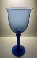 Set of 5 – Cobalt Blue Water Goblets 9-1/2” Height 4-1/4” Width