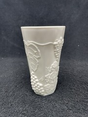 Harvest Paneled Grape Milk Glass Iced Tea Tumbler Indiana Colony 5-7/8 Inches
