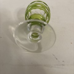 1 Cut to Clear Crysta 3″ Lime Green. Small Liquor /Cordial Glass