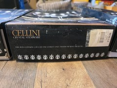 3 Box of 4 Each Cellini Crystal Stemware Glasses 24 KT Gold Trim Italy Vtg