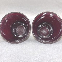 Vintage Anchor Hocking WINDSOR ROYAL RUBY 5oz Flat Tumblers Juice Glasses Set/2