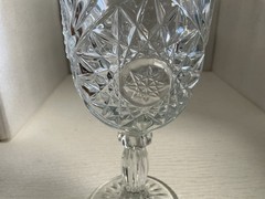 STAR OF DAVID Hobstar Goblet Glass Footed Water Wine 12 Oz Libbey