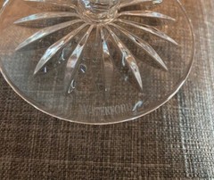 Waterford Crystal Ballybay Balloon Brandy Snifter Glass Footed Retired Set 4 VTG