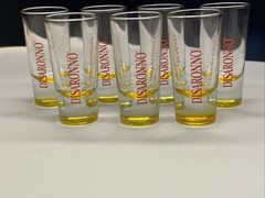 7 Disaronno Italian Gold Venetian Murano Amaretto Liqueur Glasses Barware Shot