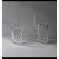 Cristal D’Arques Durand Longchamp Tumbler 10 oz Glasses Crystal Glass Set of 4