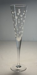 Marquis by Waterford Etched Mini Hearts Romance Collection Champagne Flutes x 2
