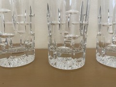 Crystal Art Deco Style High Ball Glasses Lot Of 3