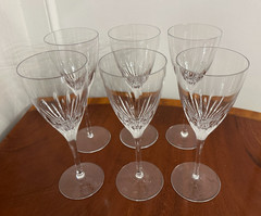 Set of 6 MARQUIS by WATERFORD CRYSTAL Claria 8 oz. Wine Glasses 7-7/8″ IRELAND