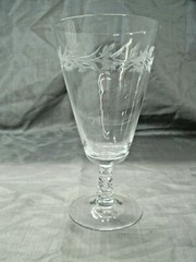 Vtg Bryce Stem Bry41 Cut to Gray Set of 4-5 1/2″ Wine Goblet Glasses Lovely EC