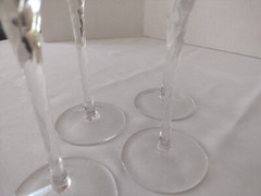 Vintage Lenox Platinum Rim Champagne Flutes Swirl Etched Stem 9 1/2″ – Set of 4