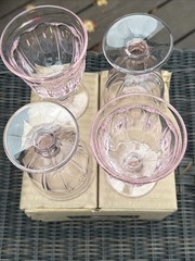 Pink Rose Noritake Provincial Wine Glass (4) New in Box – Vintage NOS