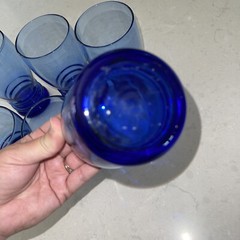 6 PC Vintage Libbey Bangles Tumblers Water & Juice Glasses 12oz & 16oz