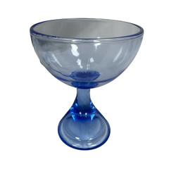 Bormioli Rocco Jerba Dessert Glasses 5.5″ Tall Cobalt Blue Signed Italy Lot of 2