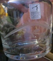 Fostoria Crystal glass Biscuit Jar in box