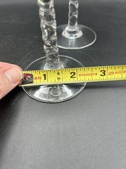 Vaseline Twisted Stem Cordial Glasses, Set 0f 4, 5″ Tall Pink Blue Green Amber