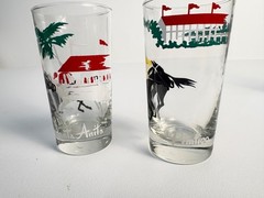 Vintage Libbey Jockey Club Horse Racing Highball Glasses Santa Anita/Pimlico