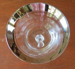 Tiffin Bridal Rose Clear #17687 Stem 5 ¾” Platinum Trim Champagne Sherbet(s)