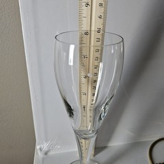 6 Fluted Lead Free Crystal Champagne Glasses Flutes Germany 8″