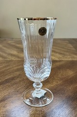 Iced Tea Glasses “Aurea Gold” By Royal Crystal Rock Set Of 6 Made In Italy