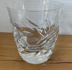 VTG Lalique Crystal Artois Whisky Tumbler Cocktail Glass Clear France 3.75”Read*