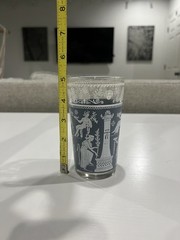 Vintage Jeannette Hellenic Blue Roman Greek Corinthians Tumbler