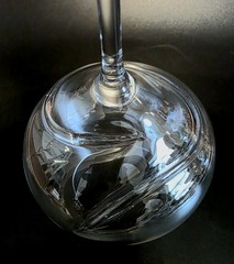 (380) Bohemia Lead Free Handblown Crystal ‘Turbulence’ Wine Glasses Set Of 2
