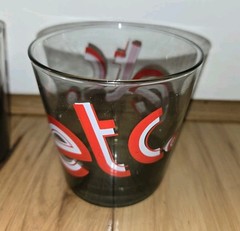 LOT OF 2 Federal Glass Barware Highball Etc. Drink Party Glasses Vintage Retro