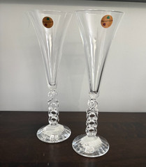 Cristal D’ Arques France Champagne Millennium 2000 Lead Crystal Glasses NOB
