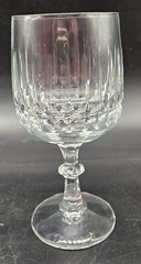 Set of 4 Vintage Schott Zwiesel Germany Flamenco Cut Crystal Water Goblets 10 Oz