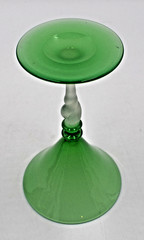 Steuben Green Jade with Alabaster Twist Stem, Cocktail Glass, Circa 1920