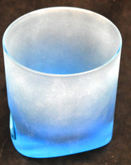 Moser Bar Highball Glass 5″ blue color