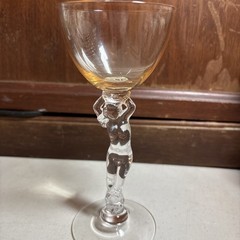 Cambridge orange Nude Stem Glass Vintage glassware see 6.5” v029
