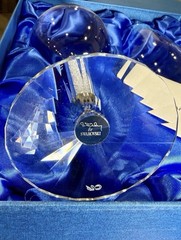 Swarovski Crystal Wine Glasses Set of 2 Elegant Stem Crystal Base Original Box