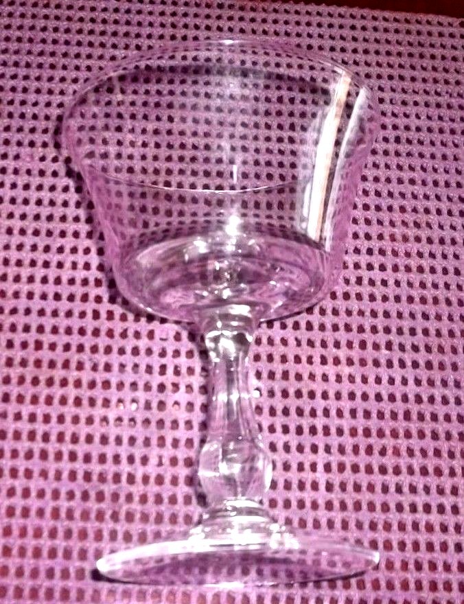Water goblet Champagne glass crystal Sheraton By Fostoria