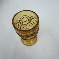 Vintage Moon & Stars Wine Glass Amber Cordial 4 1/2” #4272 2oz LG Wright