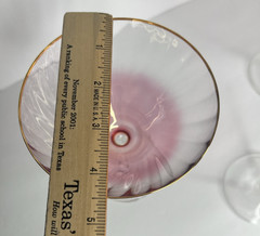 Anthropologie (4) Pink Gold Waterfall Coupe Champagne Wine Glass Ombre 24k Gold