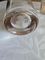 Vintage Gay Fad Gold Leaf Highball Glasses set of 2 MCM Barware 5.75″ pre owned