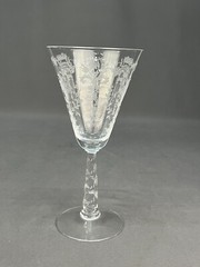 6 Fostoria MAYFLOWER 7 3/8” Water Goblets #6020 Stem Etched Cornucopia: MINT