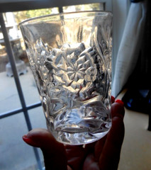 Carnation New Martinsville Glass EAPG Tumbler c. 1906 #88