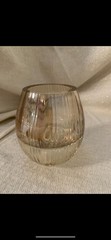 Bombay Crystal glass/Votive Holder made in poland Heavy Iridescent Finish