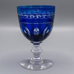 Val St Lambert Kent York Cobalt Water Goblet Glasses Set of 4 – 5 1/2″