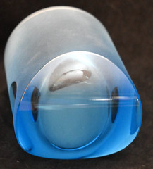 Moser Bar Highball Glass 5″ blue color