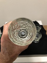 9 Colony Whitehall Cubist Clear Flared Footed Iced Tea Glasses RETIRED VTG