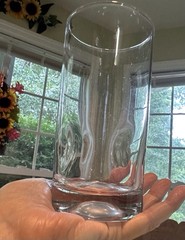 Libbey Impressions Clear Tumbler Glasses With Pinched Sides 6” Set Of 4