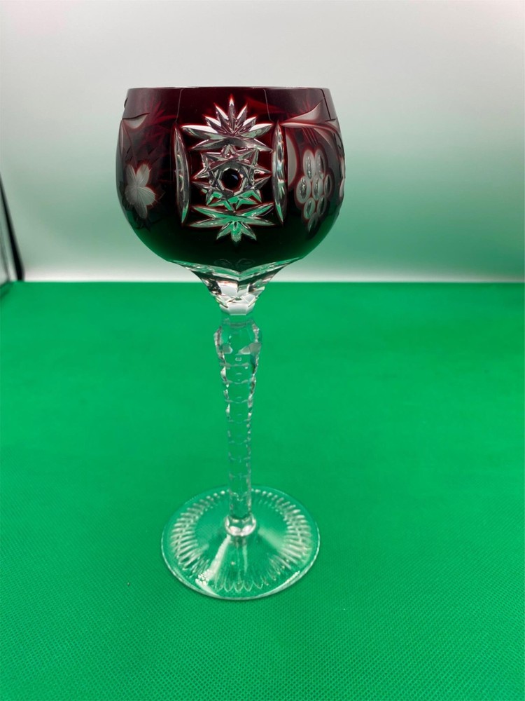Ajka Crystal MARSALA RUBY Red Hock Wine Glass